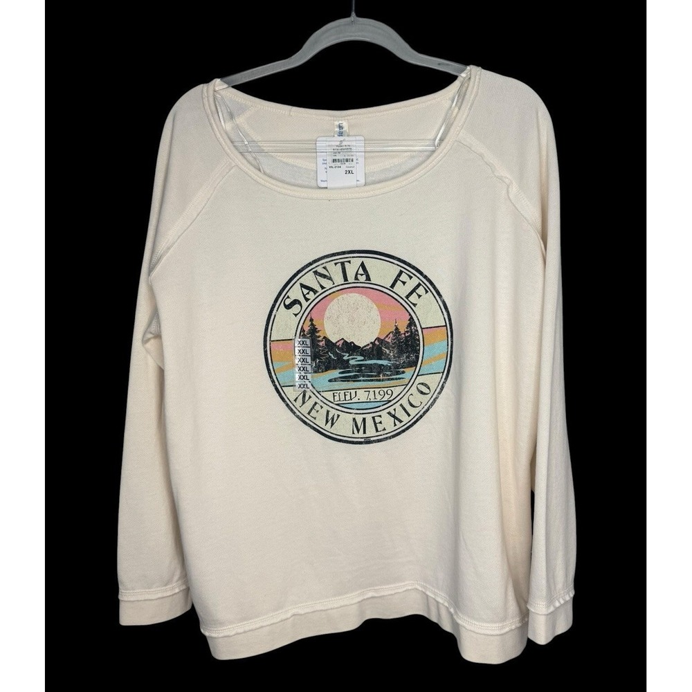 Santa Fe New Mexico Sweatshirt Graphic  Size XXL Boho Slouchy Relaxed Fit NWT